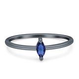 Solitaire Marquise Engagement Ring Cubic Zirconia 925 Sterling Silver