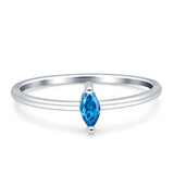 Solitaire Marquise Engagement Ring Cubic Zirconia 925 Sterling Silver