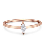 Solitaire Marquise Engagement Ring Cubic Zirconia 925 Sterling Silver