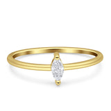Solitaire Marquise Engagement Ring Cubic Zirconia 925 Sterling Silver