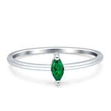Solitaire Marquise Engagement Ring Cubic Zirconia 925 Sterling Silver