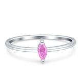 Solitaire Marquise Engagement Ring Cubic Zirconia 925 Sterling Silver