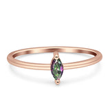 Solitaire Marquise Engagement Ring Cubic Zirconia 925 Sterling Silver