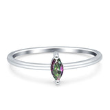 Solitaire Marquise Engagement Ring Cubic Zirconia 925 Sterling Silver