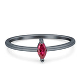 Solitaire Marquise Engagement Ring Cubic Zirconia 925 Sterling Silver