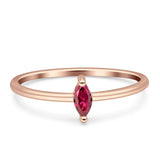 Solitaire Marquise Engagement Ring Cubic Zirconia 925 Sterling Silver