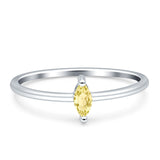 Solitaire Marquise Engagement Ring Cubic Zirconia 925 Sterling Silver