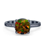 Elegant Hidden Halo Cushion Engagement Ring Cubic Zirconia 925 Sterling Silver