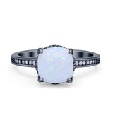 Elegant Hidden Halo Cushion Engagement Ring Cubic Zirconia 925 Sterling Silver