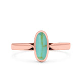 Vintage Style Petite Dainty Lab Opal Ring Solid Oval Oxidized 925 Sterling Silver