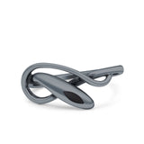 Snake Petite Dainty Promise Ring Band Oxidized 925 Sterling Silver