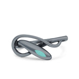 Snake Petite Dainty Promise Ring Band Oxidized 925 Sterling Silver