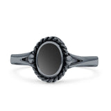 Oval New Design Thumb Ring Statement Fashion Oxidized Lab Created Opal Solid 925 Sterling Silver