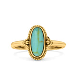 Vintage Style Petite Dainty Lab Opal Ring Solid Oval Oxidized 925 Sterling Silver