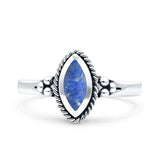 Vintage Style Marquise New Design Thumb Ring Statement Fashion Oxidized Solid 925 Sterling Silver