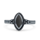 Vintage Style Marquise New Design Thumb Ring Statement Fashion Oxidized Solid 925 Sterling Silver