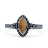 Vintage Style Marquise New Design Thumb Ring Statement Fashion Oxidized Solid 925 Sterling Silver