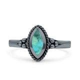 Vintage Style Marquise New Design Thumb Ring Statement Fashion Oxidized Solid 925 Sterling Silver