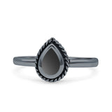 Rope Pear Design Thumb Ring Statement Fashion Oxidized Solid 925 Sterling Silver