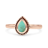 Rope Pear Design Thumb Ring Statement Fashion Oxidized Solid 925 Sterling Silver