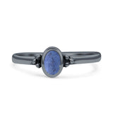 Simple Design Oval Thumb Ring Statement Fashion Oxidized Solid 925 Sterling Silver