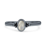 Simple Design Oval Thumb Ring Statement Fashion Oxidized Solid 925 Sterling Silver