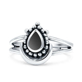 Dainty Pear Thumb Ring Statement Fashion Oxidized Solid 925 Sterling Silver