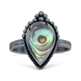 Petite Dainty Statement Fashion Pear Thumb Ring Oxidized Solid 925 Sterling Silver