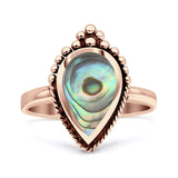 Petite Dainty Statement Fashion Pear Thumb Ring Oxidized Solid 925 Sterling Silver