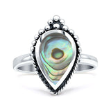 Petite Dainty Statement Fashion Pear Thumb Ring Oxidized Solid 925 Sterling Silver