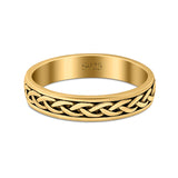 Crisscross Infinity Oxidized Band Solid 925 Sterling Silver Thumb Ring (5mm)