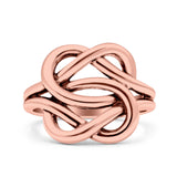 Celtic Double Infinity Oxidized Band Solid 925 Sterling Silver Thumb Ring (15mm)