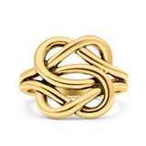 Celtic Double Infinity Oxidized Band Solid 925 Sterling Silver Thumb Ring (15mm)