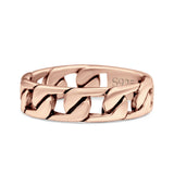 Chain Link Oxidized Band Solid 925 Sterling Silver Thumb Ring (4mm)