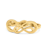 Double Infinity Oxidized Band Solid 925 Sterling Silver Thumb Ring (7mm)