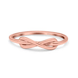 Infinity Oxidized Band Solid 925 Sterling Silver Thumb Ring (4mm)