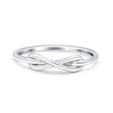 Infinity Oxidized Band Solid 925 Sterling Silver Thumb Ring (4mm)
