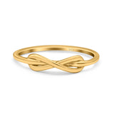 Infinity Oxidized Band Solid 925 Sterling Silver Thumb Ring (4mm)