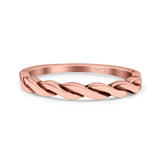 Braid Oxidized Band Solid 925 Sterling Silver Thumb Ring (2mm)