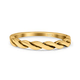 Braid Oxidized Band Solid 925 Sterling Silver Thumb Ring (2mm)