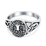 Celtic Tree of Life Band Ring 925 Sterling Silver