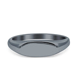 Engravable Band Ring 925 Sterling Silver Plain Ring (6mm)