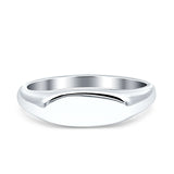 Engravable Band Ring 925 Sterling Silver Plain Ring (6mm)