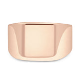 Signet Plain Band High Polished Solid 925 Sterling Silver Thumb Ring (14mm)