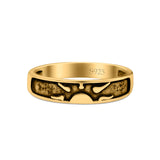 Sunset Ring Oxidized Band Solid 925 Sterling Silver Thumb Ring (5mm)