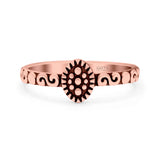 Bali Ring Oxidized Band Solid 925 Sterling Silver Thumb Ring (7mm)
