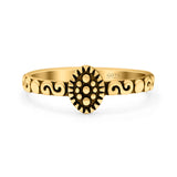Bali Ring Oxidized Band Solid 925 Sterling Silver Thumb Ring (7mm)