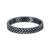 Braided Ring Oxidized Band Solid 925 Sterling Silver Thumb Ring (3mm)