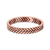 Braided Ring Oxidized Band Solid 925 Sterling Silver Thumb Ring (3mm)