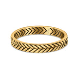 Braided Ring Oxidized Band Solid 925 Sterling Silver Thumb Ring (3mm)